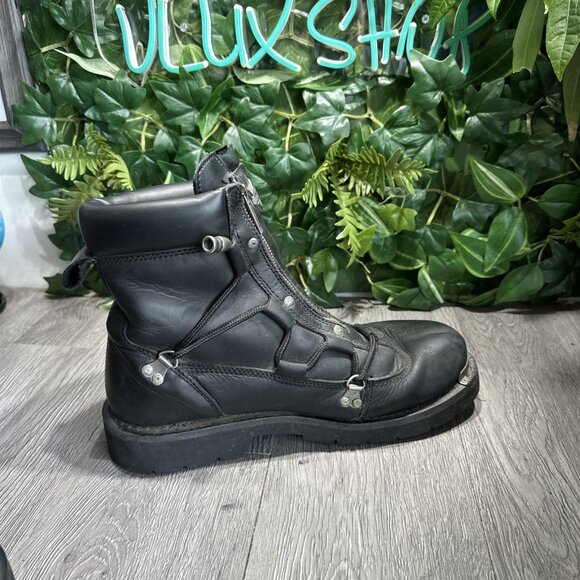 Harley Davidson Mens Sz 12 W Brake Light Motorcycle Boots Black Leather D91680 main image 9